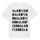 White t-shirt med Skröperöd ordlek t-shirt