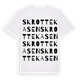 White t-shirt med Skrottekasen ordlek t-shirt