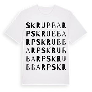 Skrubbarp ordlek t-shirt – ekologisk bomull t-shirt från Pinshirt