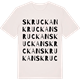 Vintage White t-shirt med Skruckan ordlek t-shirt