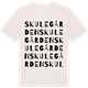 Vintage White t-shirt med Skulegården ordlek t-shirt