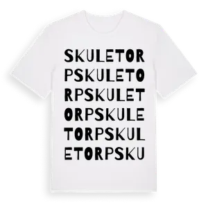 Skuletorp ordlek t-shirt – ekologisk bomull t-shirt från Pinshirt