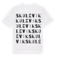 White t-shirt med Skulevik ordlek t-shirt