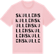 Pink Cotton t-shirt med Skullen ordlek t-shirt