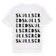 White t-shirt med Skullsered ordlek t-shirt