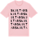 Pink Cotton t-shirt med Skultan ordlek t-shirt