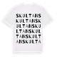 White t-shirt med Skultan ordlek t-shirt