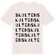 Vintage White t-shirt med Skulten ordlek t-shirt