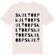 Vintage White t-shirt med Skultorp ordlek t-shirt