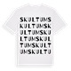 White t-shirt med Skultum ordlek t-shirt