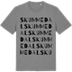 Mid Heather Gray t-shirt med Skummedal ordlek t-shirt