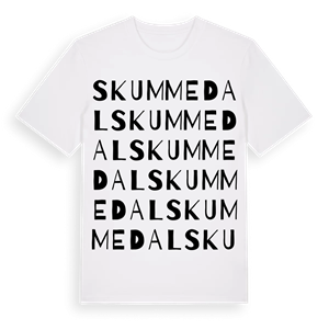 Skummedal ordlek t-shirt – ekologisk bomull t-shirt från Pinshirt