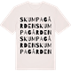 Vintage White t-shirt med Skumpagården ordlek t-shirt