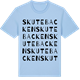 Blue Soul t-shirt med Skutebacken ordlek t-shirt