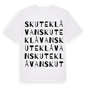 Skuteklåvan ordlek t-shirt – ekologisk bomull t-shirt från Pinshirt