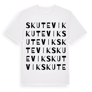 Skutevik ordlek t-shirt – ekologisk bomull t-shirt från Pinshirt