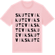 Pink Cotton t-shirt med Skutevik ordlek t-shirt
