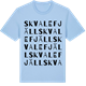 Blue Soul t-shirt med Skvalefjäll ordlek t-shirt