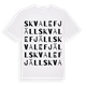 Skvalefjäll ordlek t-shirt