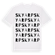 White t-shirt med Skyarp ordlek t-shirt