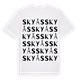White t-shirt med Skyås ordlek t-shirt