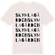 Vintage White t-shirt med Skymlagården ordlek t-shirt