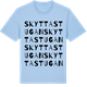 Blue Soul t-shirt med Skyttastugan ordlek t-shirt
