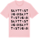 Pink Cotton t-shirt med Skyttastugan ordlek t-shirt