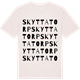 Vintage White t-shirt med Skyttatorp ordlek t-shirt