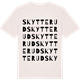 Vintage White t-shirt med Skytterud ordlek t-shirt