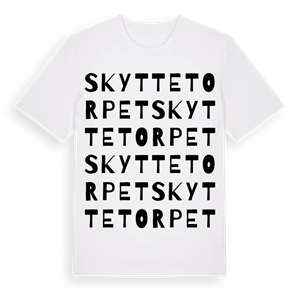 Skyttetorpet ordlek t-shirt – ekologisk bomull t-shirt från Pinshirt