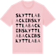 Pink Cotton t-shirt med Skyttlabacken ordlek t-shirt