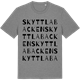 Mid Heather Gray t-shirt med Skyttlabacken ordlek t-shirt
