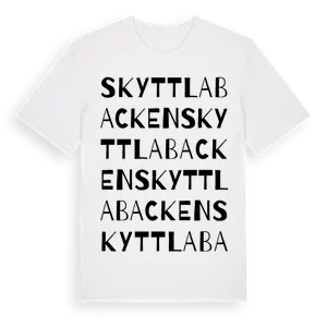 Skyttlabacken ordlek t-shirt – ekologisk bomull t-shirt från Pinshirt