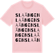 Pink Cotton t-shirt med Slaängen ordlek t-shirt