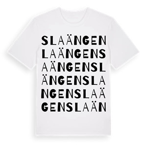 Slaängen ordlek t-shirt – ekologisk bomull t-shirt från Pinshirt
