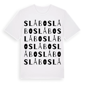 Slåbo ordlek t-shirt – ekologisk bomull t-shirt från Pinshirt