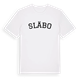 White t-shirt med Släbo böjd t-shirt
