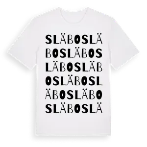 Släbo ordlek t-shirt – ekologisk bomull t-shirt från Pinshirt