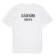 White t-shirt med Slädekärr i Sverige t-shirt