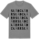 Mid Heather Gray t-shirt med Slädekärr ordlek t-shirt