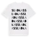 White t-shirt med Sladkas ordlek t-shirt