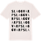 Vintage White t-shirt med Slaggvarp ordlek t-shirt