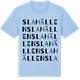 Blue Soul t-shirt med Slahällen ordlek t-shirt