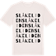 Vintage White t-shirt med Slåkeliden ordlek t-shirt