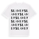 White t-shirt med Slamby ordlek t-shirt
