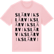 Pink Cotton t-shirt med Slärvik ordlek t-shirt