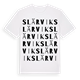 White t-shirt med Slärvik ordlek t-shirt