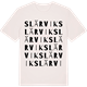 Vintage White t-shirt med Slärvik ordlek t-shirt