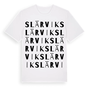 Slärvik ordlek t-shirt – ekologisk bomull t-shirt från Pinshirt